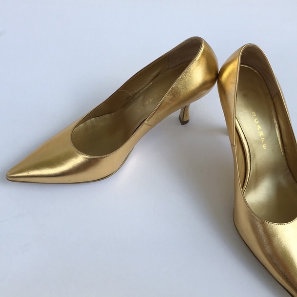 MIASCARPE Made in Italy Golden Leather Upper Heels - Picture 6 of 7